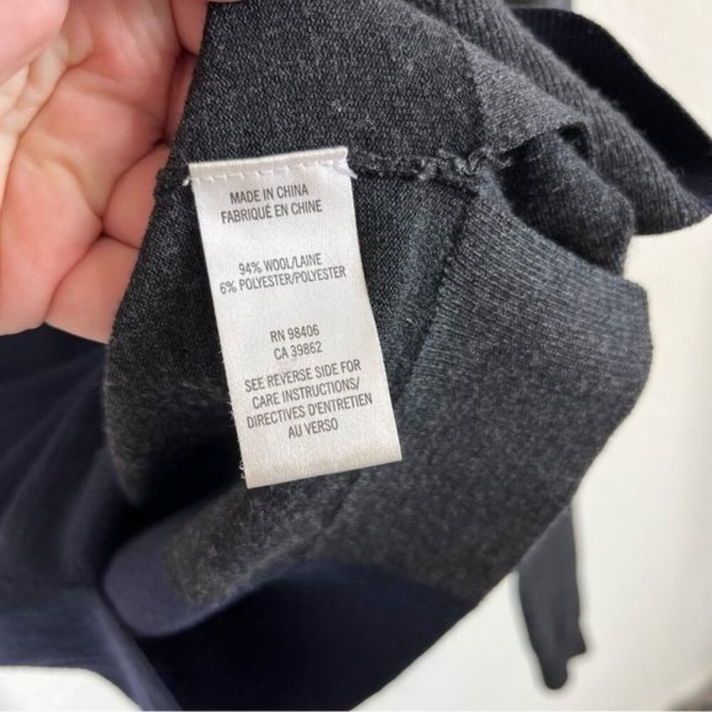 Theory Wool Knit Color Block Sweater - image 7